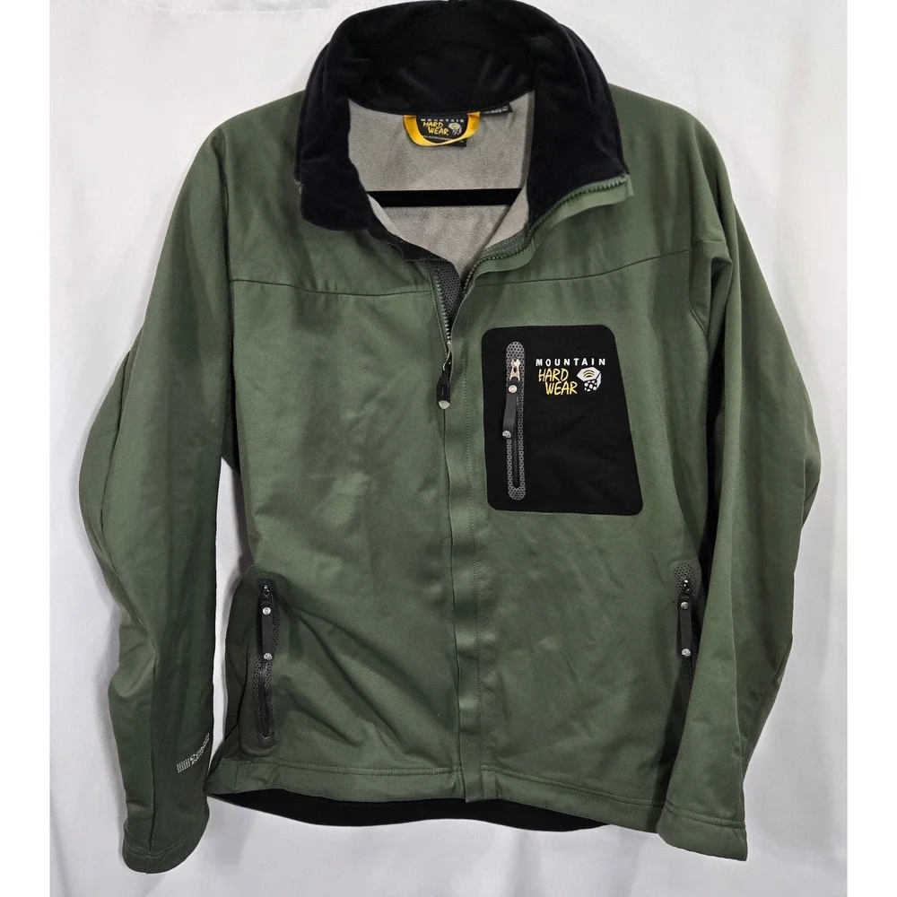 Mountain Hardwear Conduit Softshell Jacket Men's M Olive Full Zip Gorpcore Olive